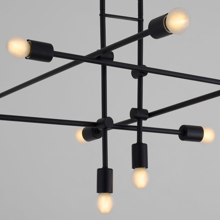 MIKA Ten Light Chandelier - Black