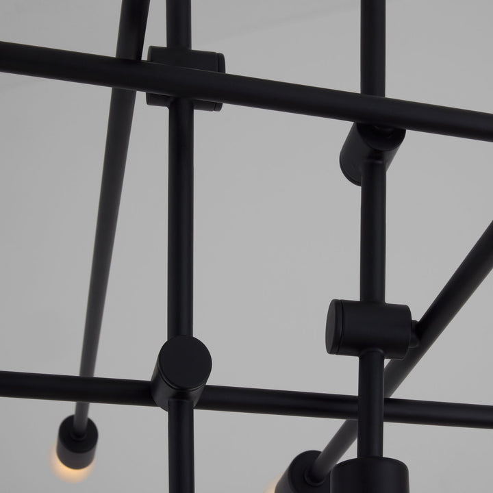 MIKA Ten Light Chandelier - Black