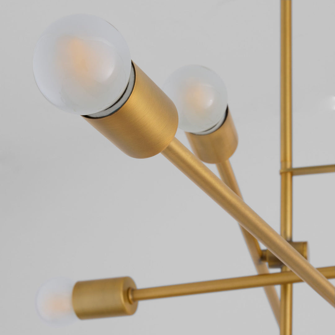 MIKA Ten Light Chandelier - Brushed Brass