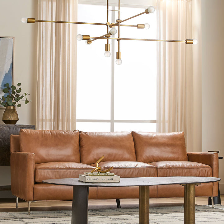 MIKA Ten Light Chandelier - Brushed Brass