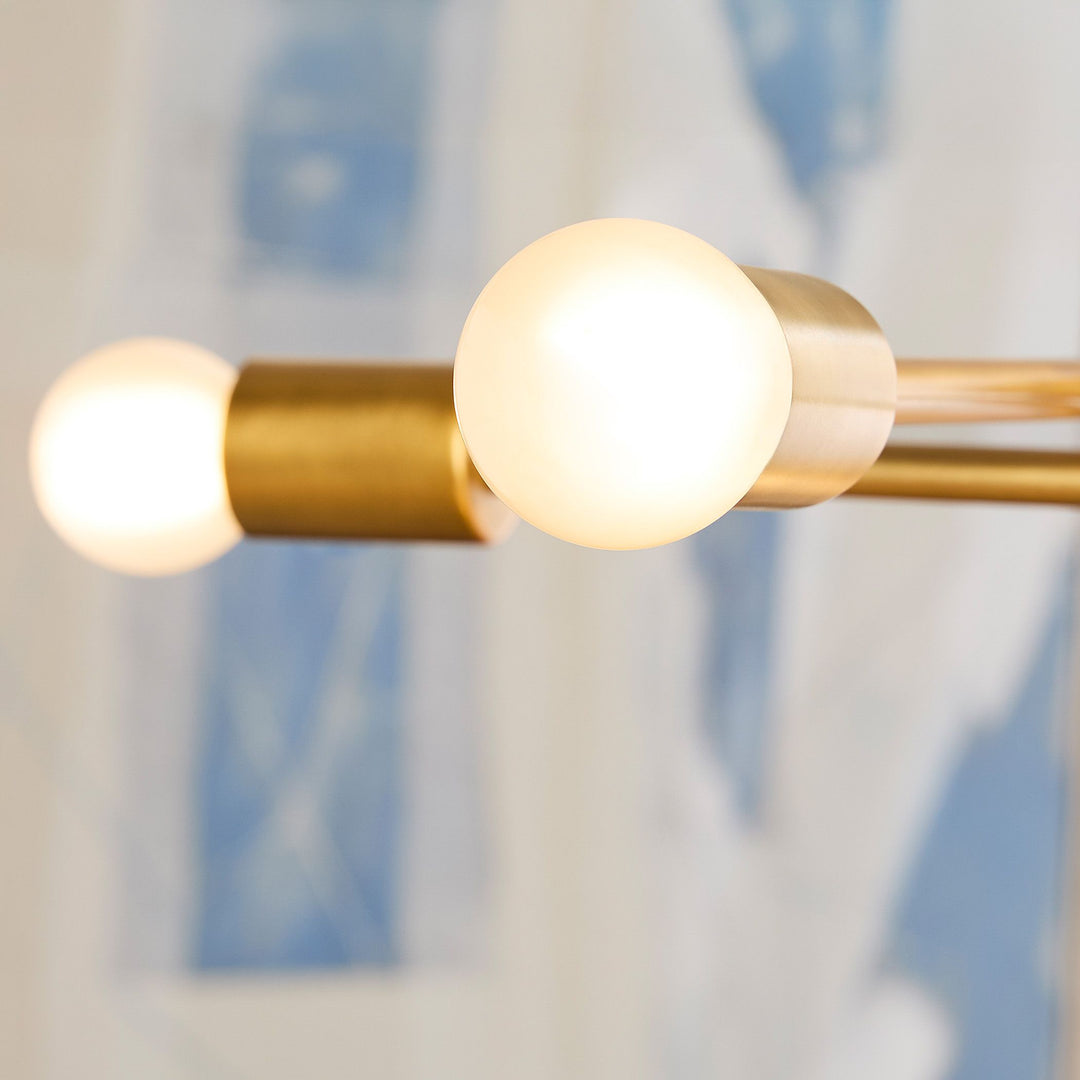 MIKA Ten Light Chandelier - Brushed Brass