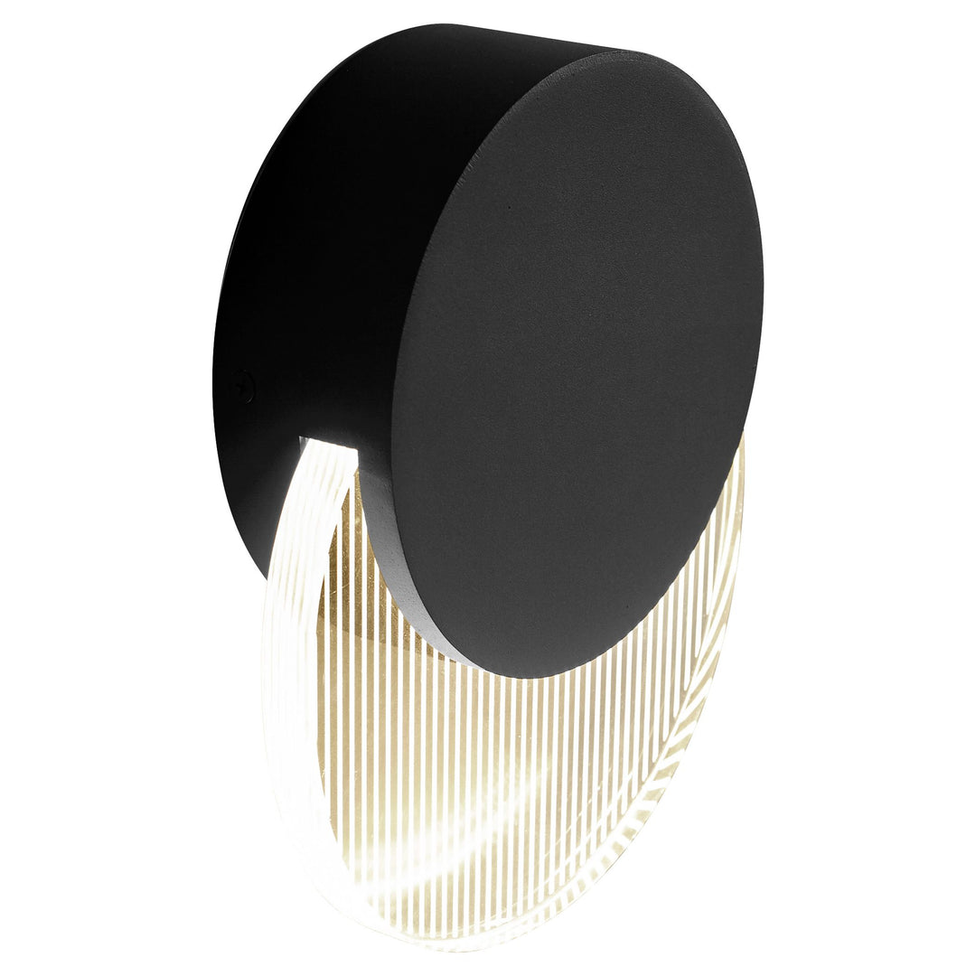 PAVO 7" Wet Wall Sconce -3000k- Black