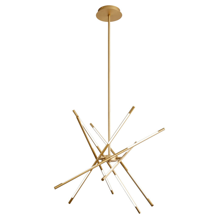 PALILLOS Twelve Light CCT Pendant - Aged Brass