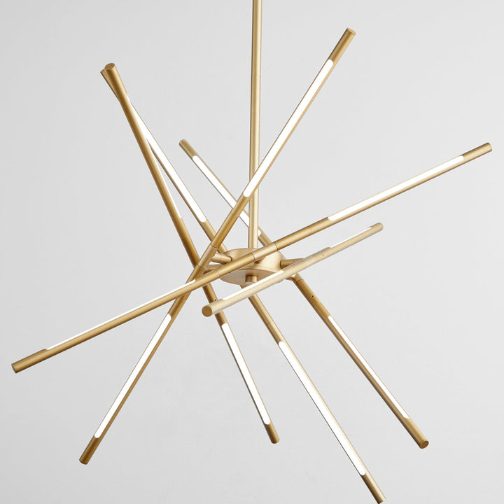 PALILLOS Twelve Light CCT Pendant - Aged Brass