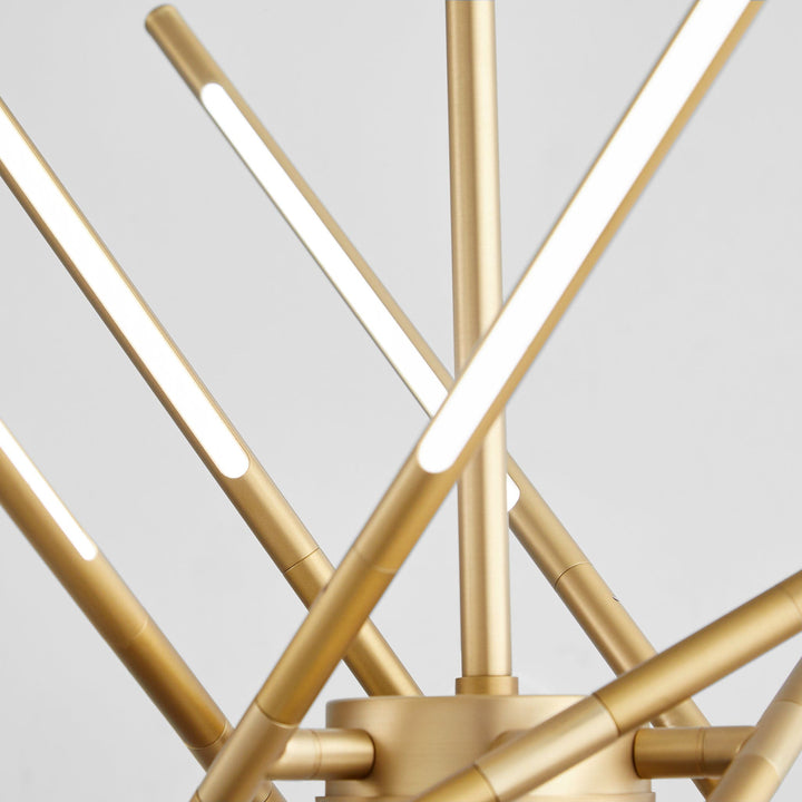 PALILLOS Twelve Light CCT Pendant - Aged Brass