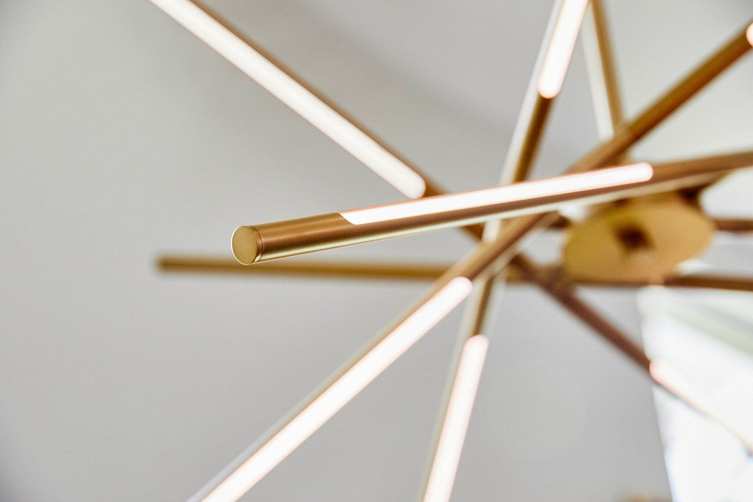 PALILLOS Twelve Light CCT Pendant - Aged Brass