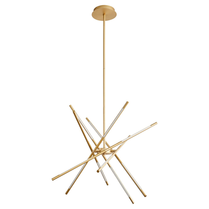 PALILLOS Twelve Light CCT Pendant - Aged Brass