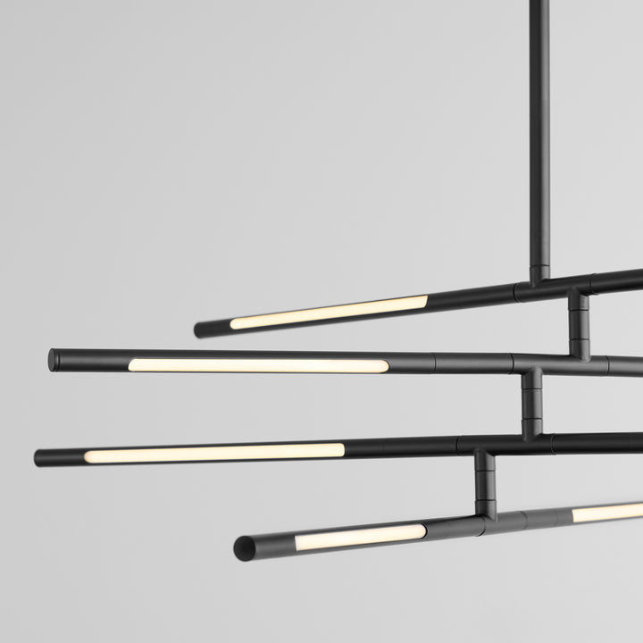 PALILLOS Eight Light CCT Pendant - Black