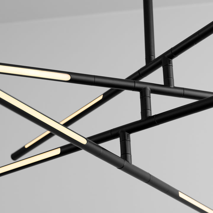 PALILLOS Eight Light CCT Pendant - Black