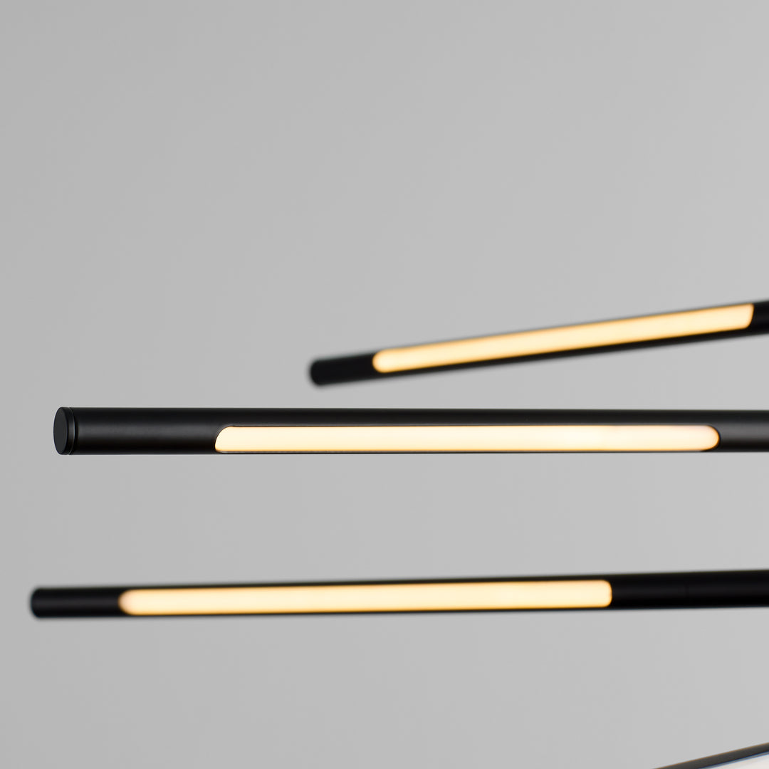 PALILLOS Eight Light CCT Pendant - Black