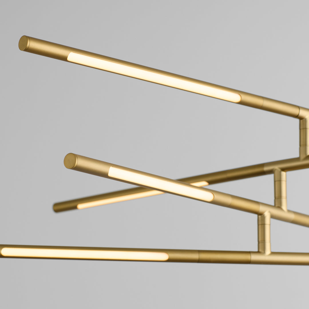 PALILLOS Eight Light CCT Pendant - Aged Brass