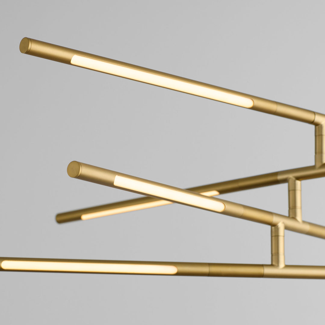 PALILLOS Eight Light CCT Pendant - Aged Brass