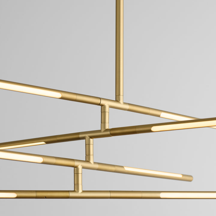 PALILLOS Eight Light CCT Pendant - Aged Brass