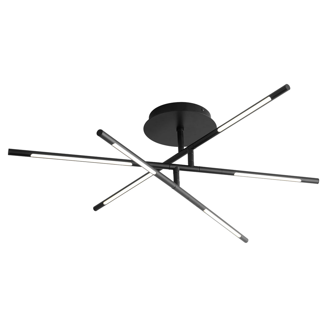 PALILLOS Six Light CCT Ceiling Mount - Black