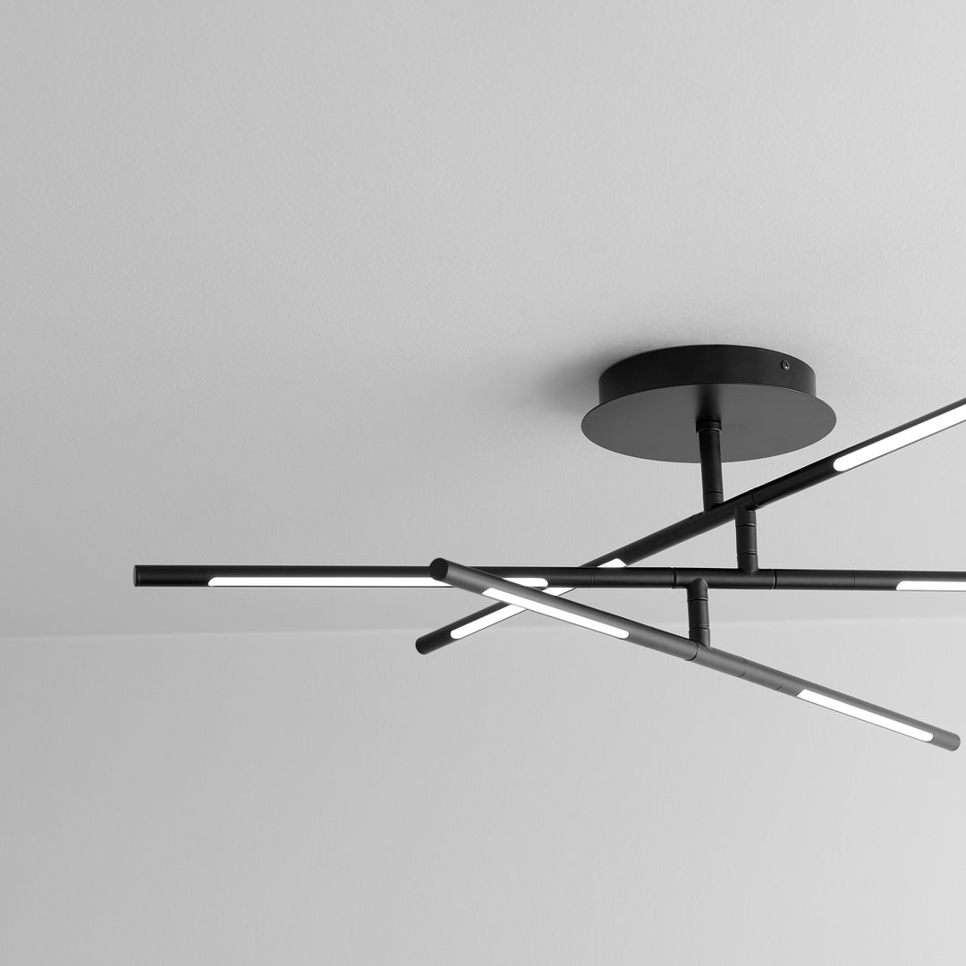 PALILLOS Six Light CCT Ceiling Mount - Black