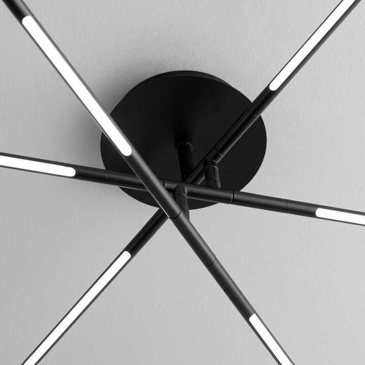 PALILLOS Six Light CCT Ceiling Mount - Black