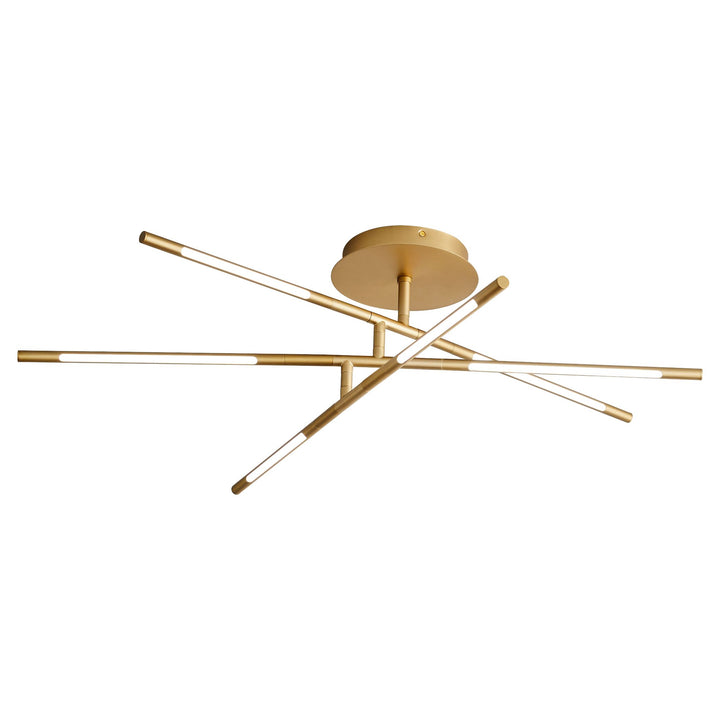 PALILLOS Six Light CCT Ceiling Mount - Aged Brass