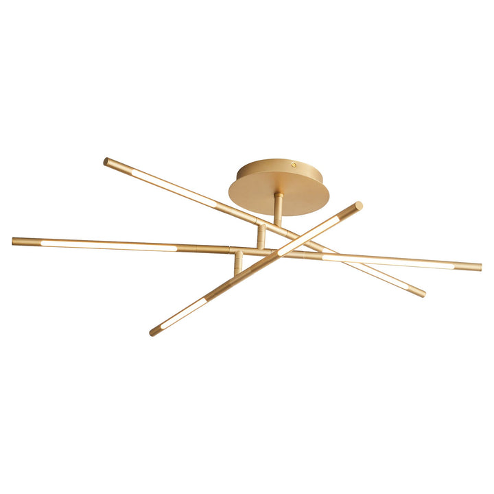 PALILLOS Six Light CCT Ceiling Mount - Aged Brass