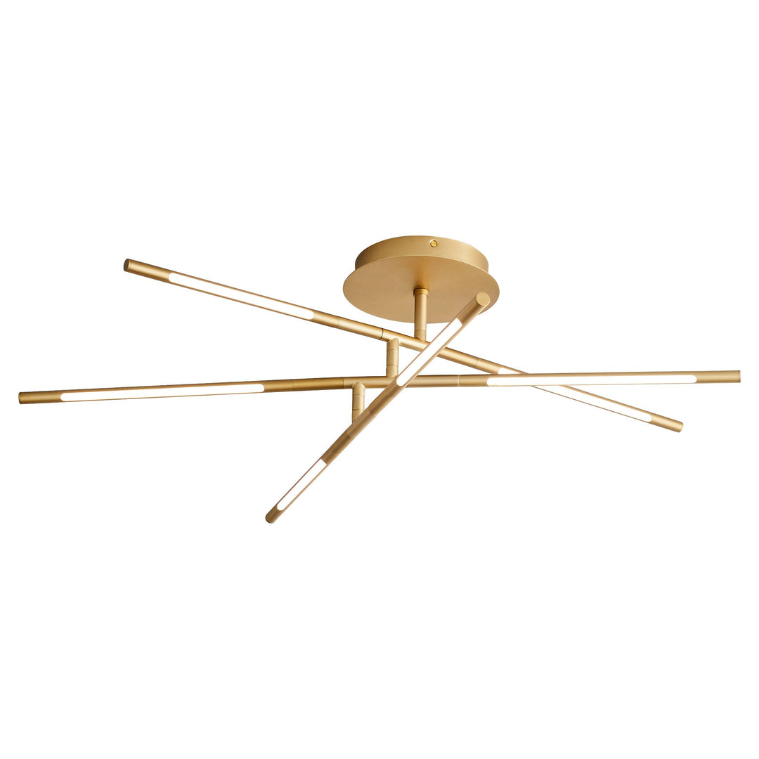 PALILLOS Six Light CCT Ceiling Mount - Aged Brass
