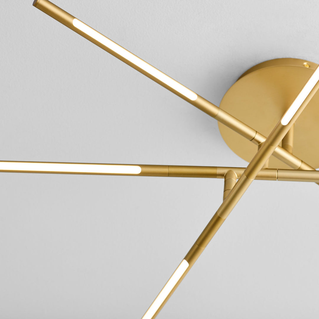 PALILLOS Six Light CCT Ceiling Mount - Aged Brass