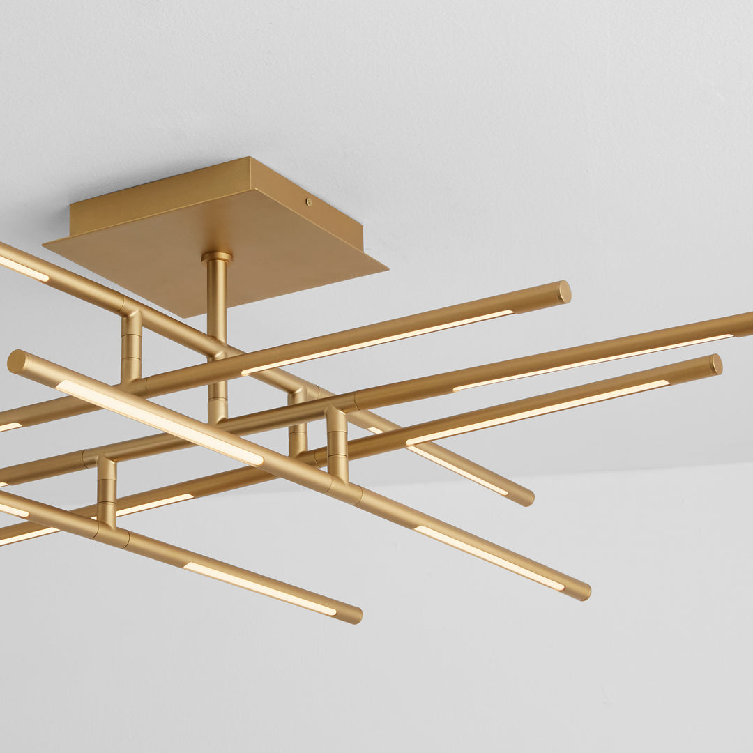 PALILLOS Twelve Light CCT Ceiling Mount - Aged Brass