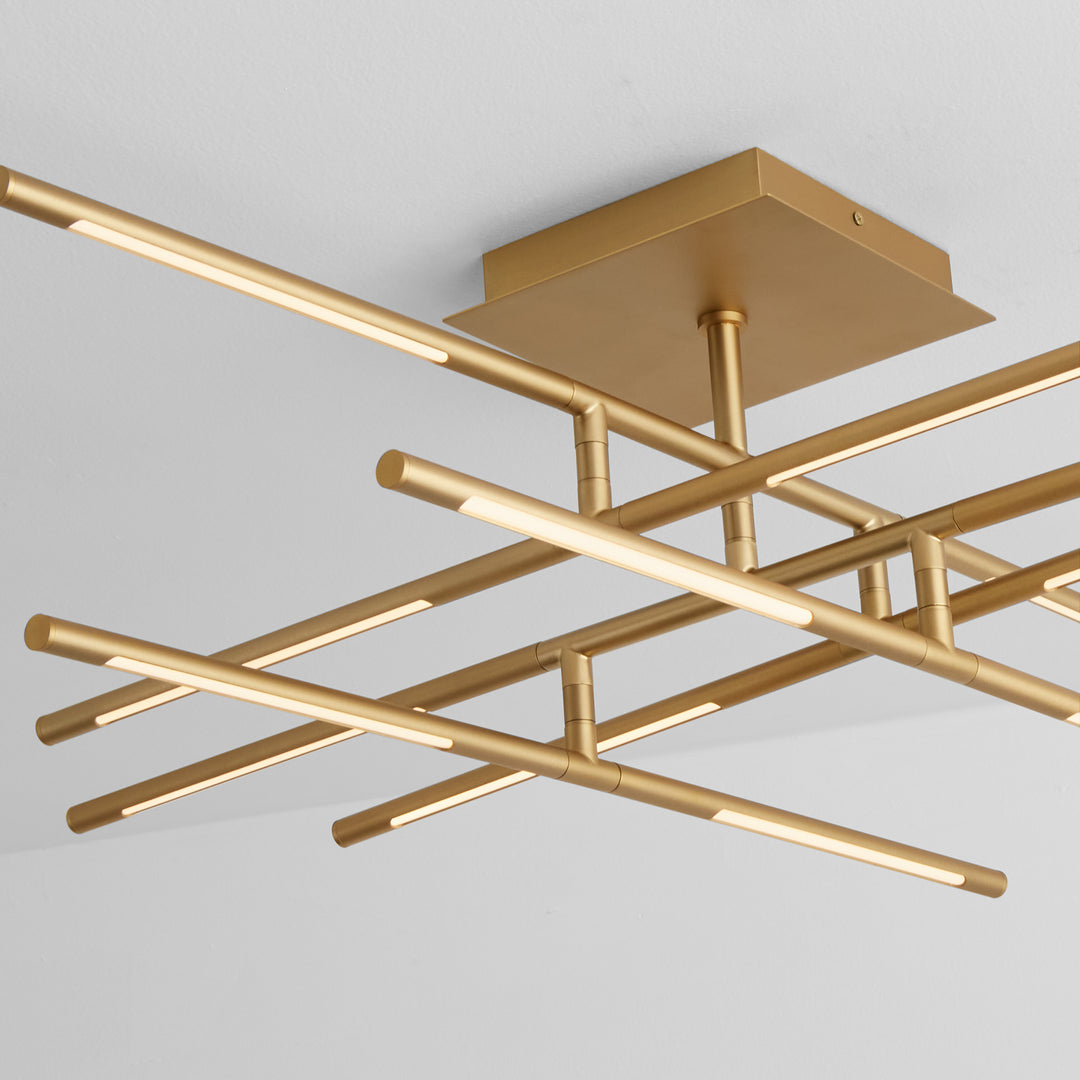 PALILLOS Twelve Light CCT Ceiling Mount - Aged Brass