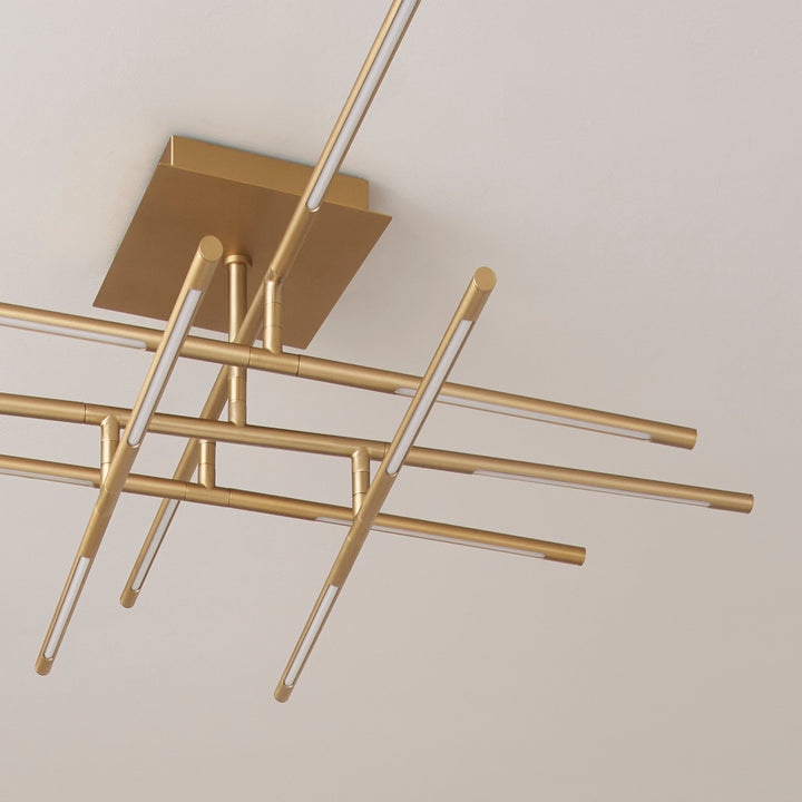 PALILLOS Twelve Light CCT Ceiling Mount - Aged Brass