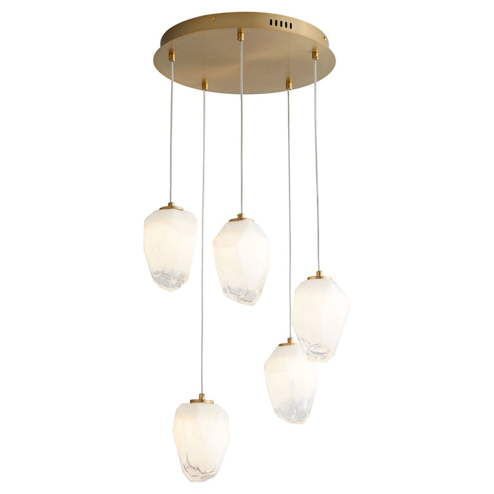 VIVO Five Light CCT Pendant - Aged Brass