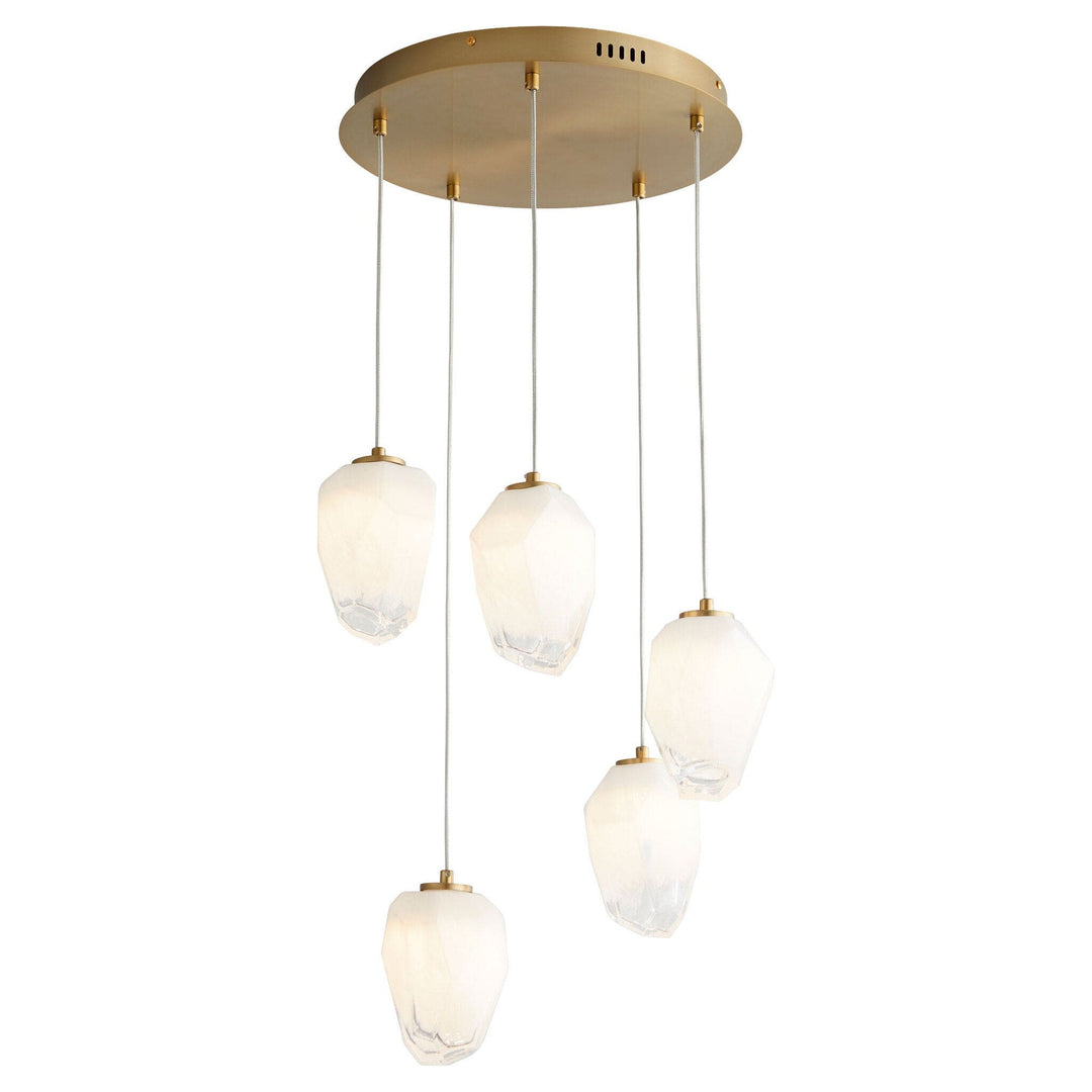 VIVO Five Light CCT Pendant - Aged Brass