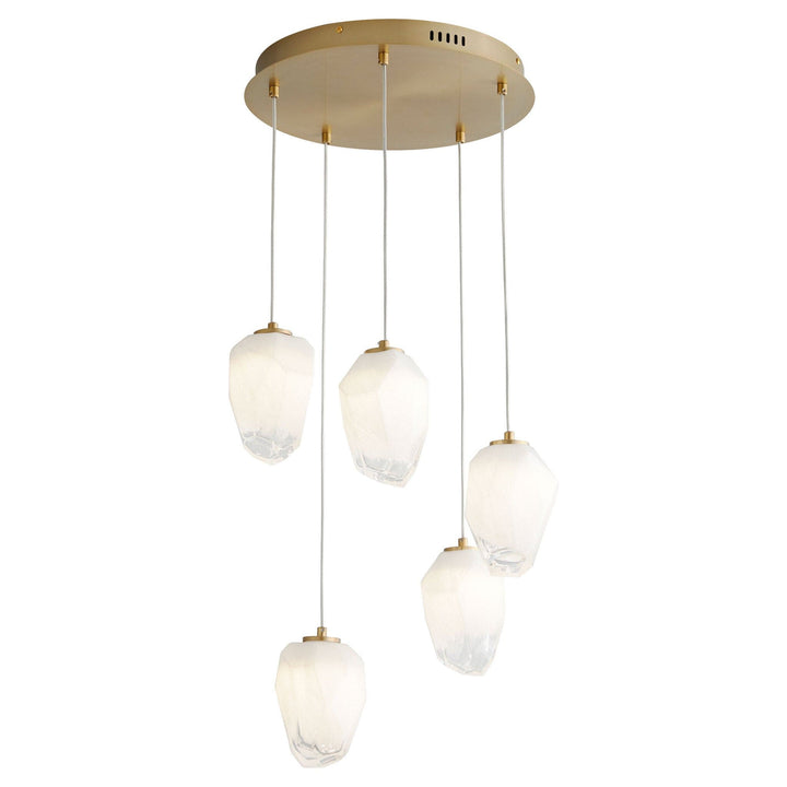 VIVO Five Light CCT Pendant - Aged Brass