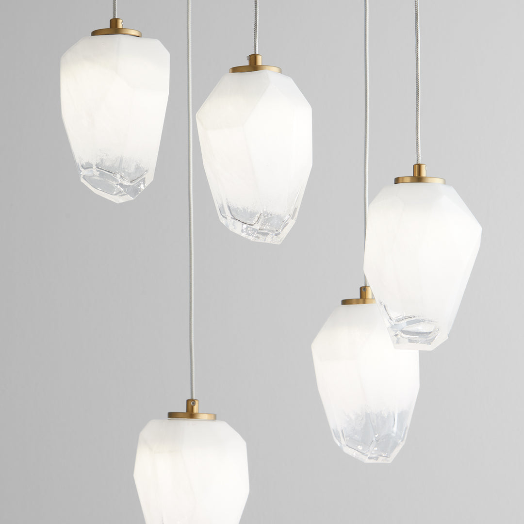 VIVO Five Light CCT Pendant - Aged Brass