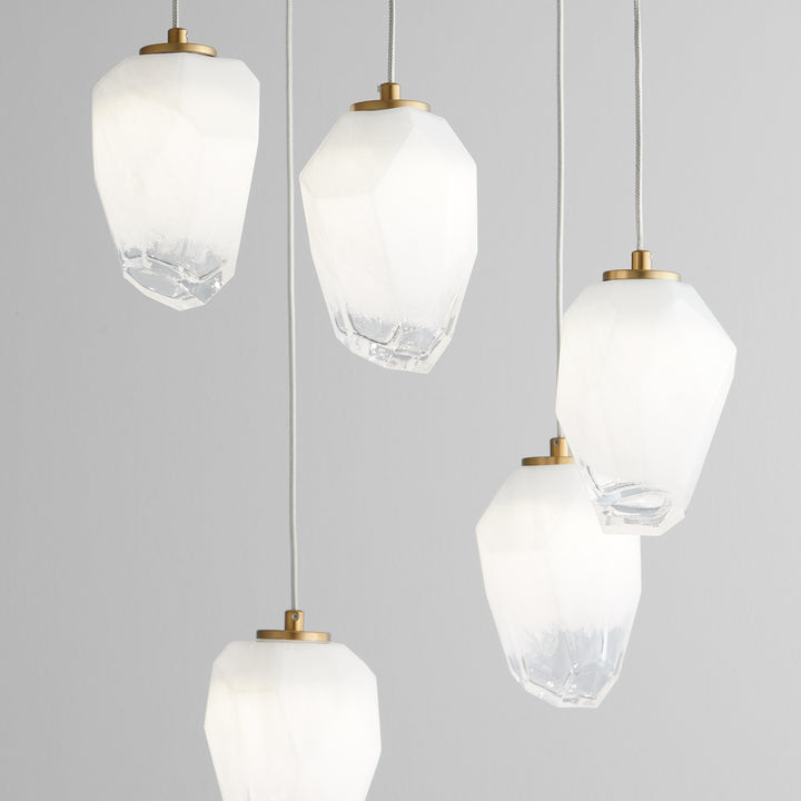 VIVO Five Light CCT Pendant - Aged Brass