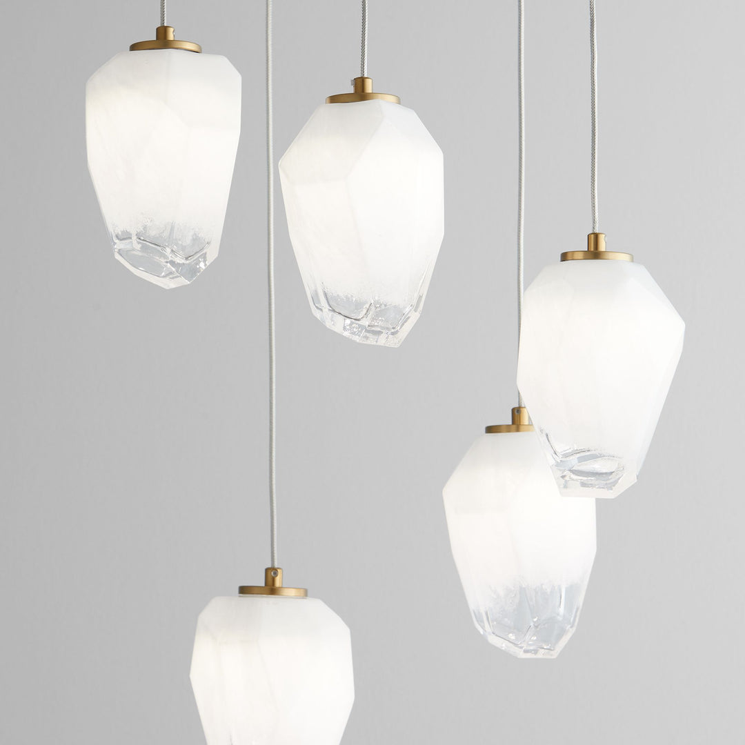 VIVO Five Light CCT Pendant - Aged Brass