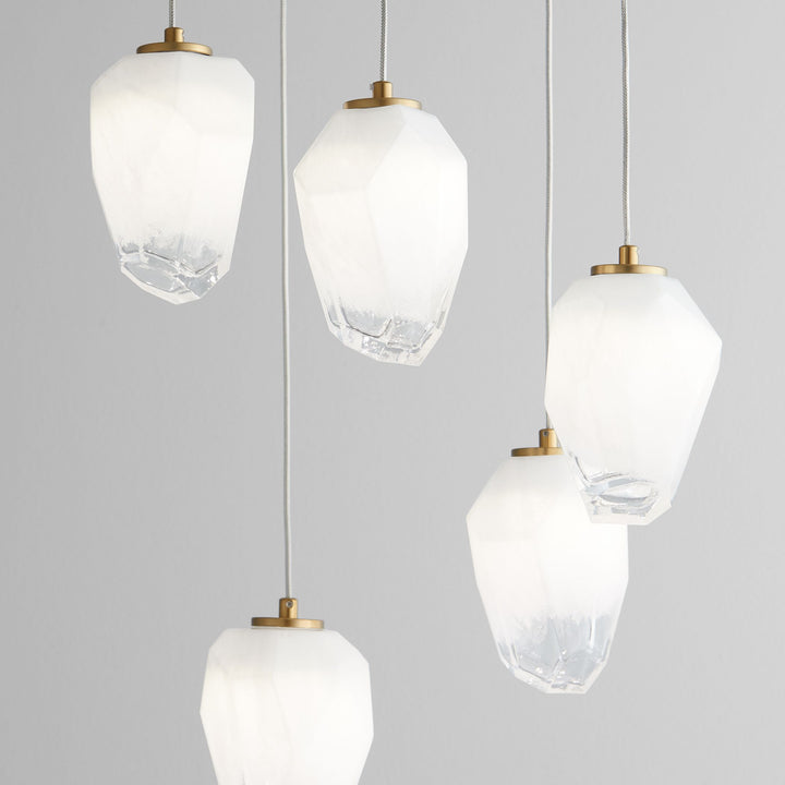 VIVO Five Light CCT Pendant - Aged Brass
