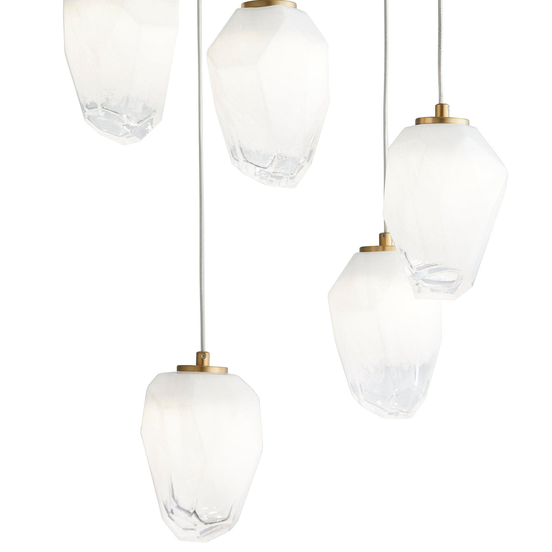 VIVO Five Light CCT Pendant - Aged Brass