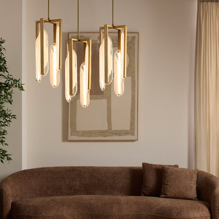 AVIAN 4 Light 5 CCT Pendant - Brushed Brass