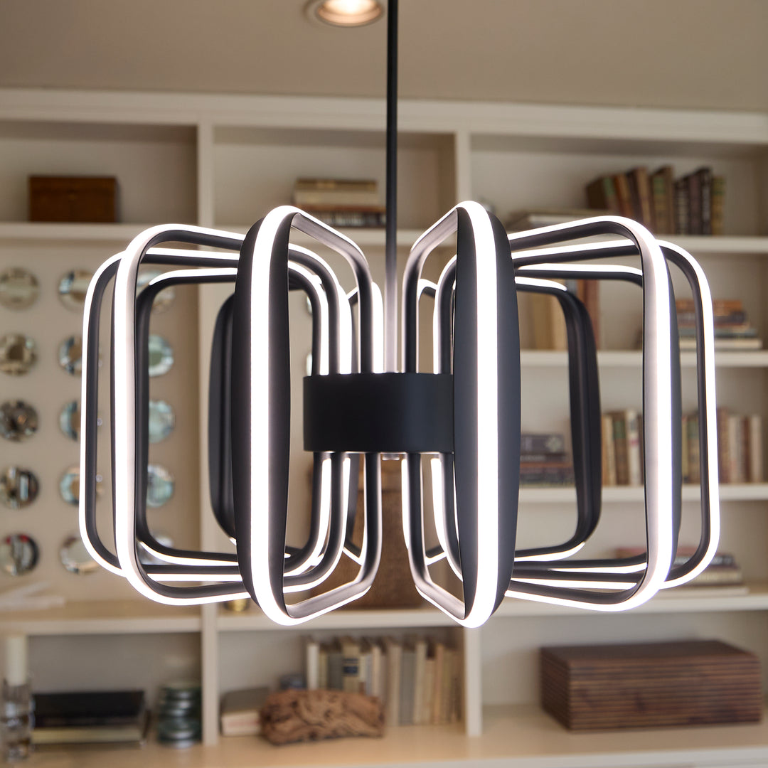ROTO Twelve Light 5CCT Pendant - Black