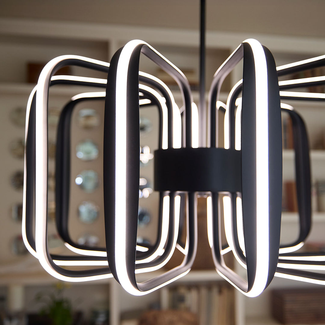 ROTO Twelve Light 5CCT Pendant - Black