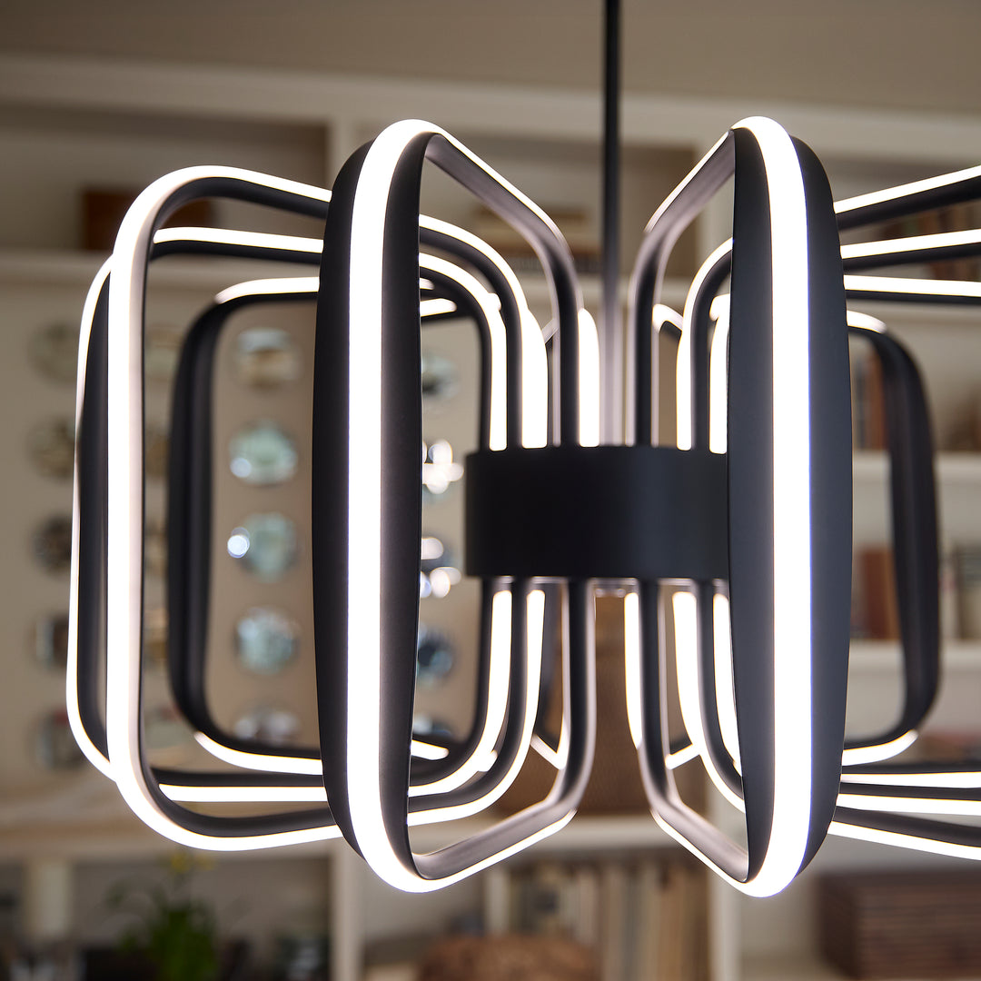 ROTO Twelve Light 5CCT Pendant - Black