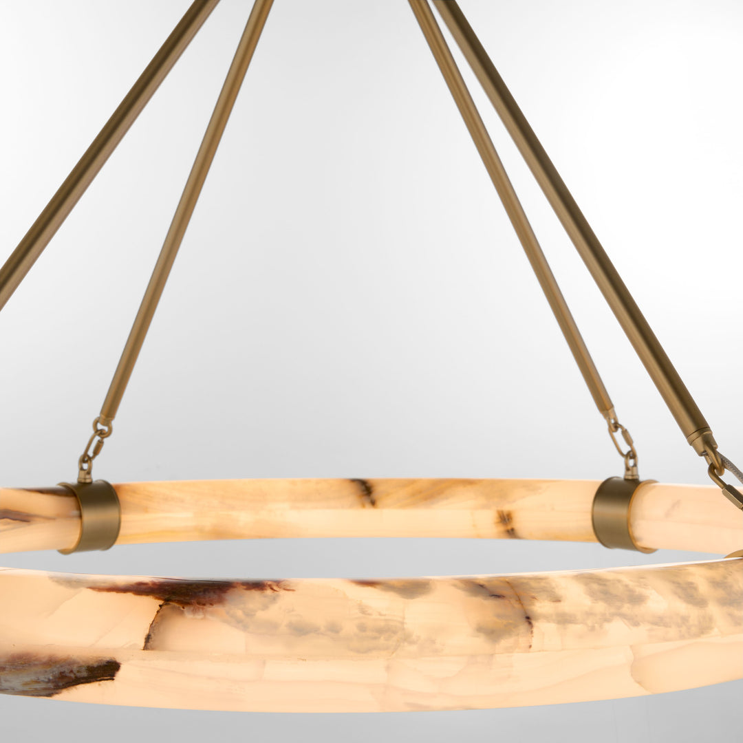 Virtue 34W, 5CCT Pendant - Aged Brass