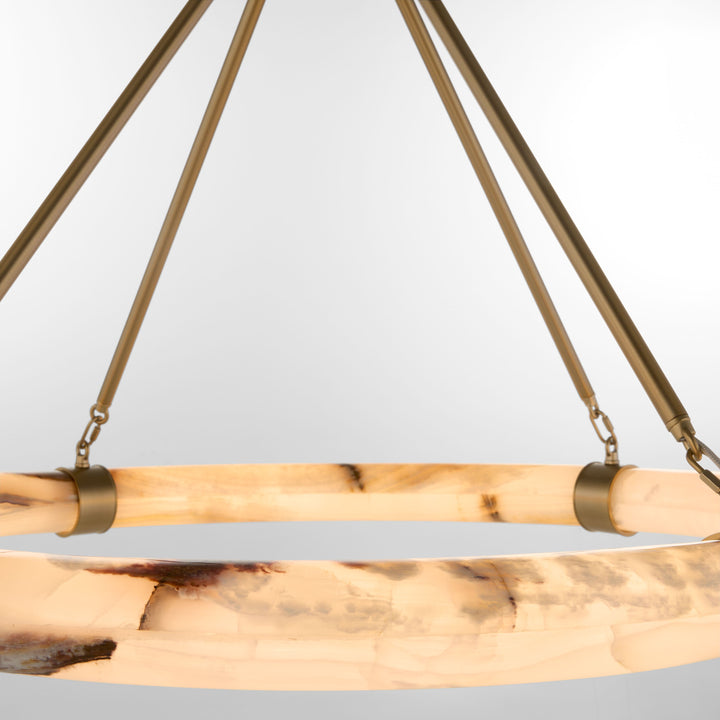 Virtue 34W, 5CCT Pendant - Aged Brass