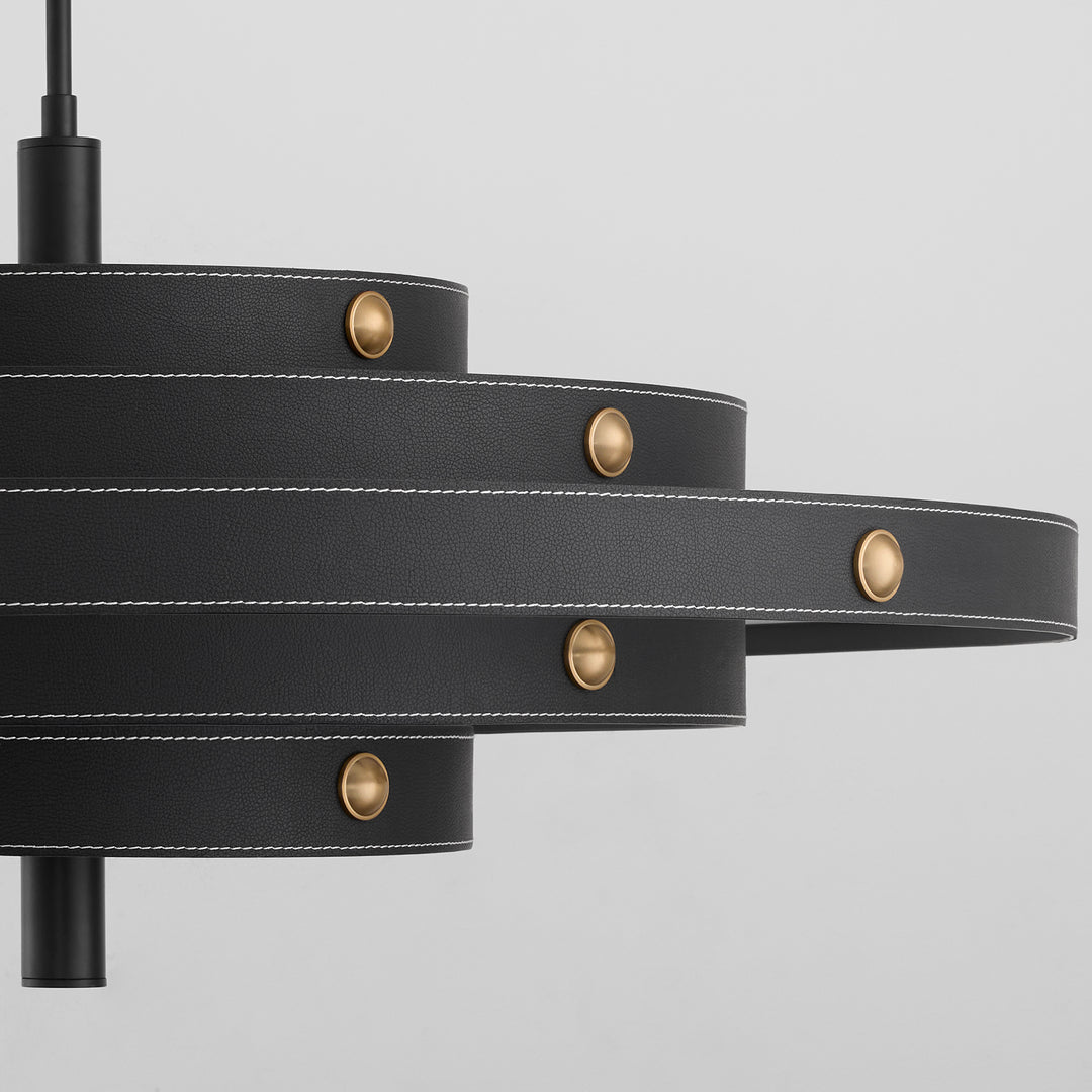 BOREALIS 36" Leather Pendant - Black