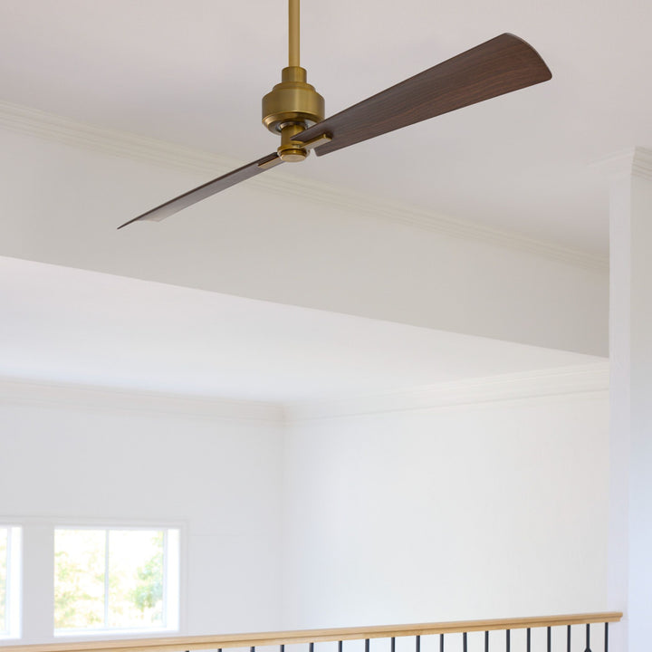 TWAIN 56" 2 Blade Damp Fan - Brushed Brass