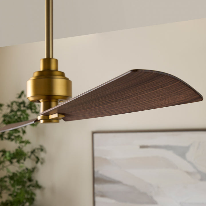 TWAIN 56" 2 Blade Damp Fan - Brushed Brass