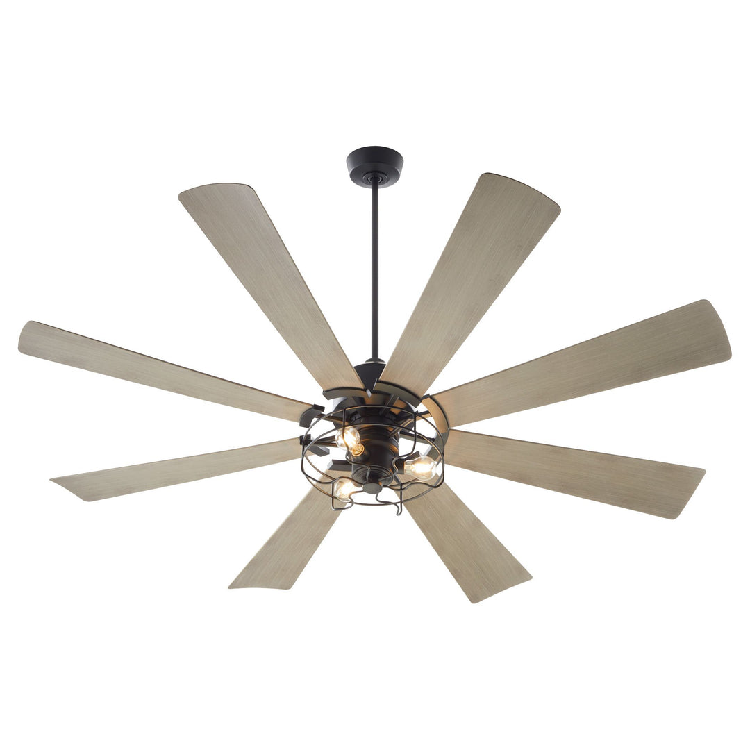 MOD 72" Damp Listed Matte Black Ceiling Fan