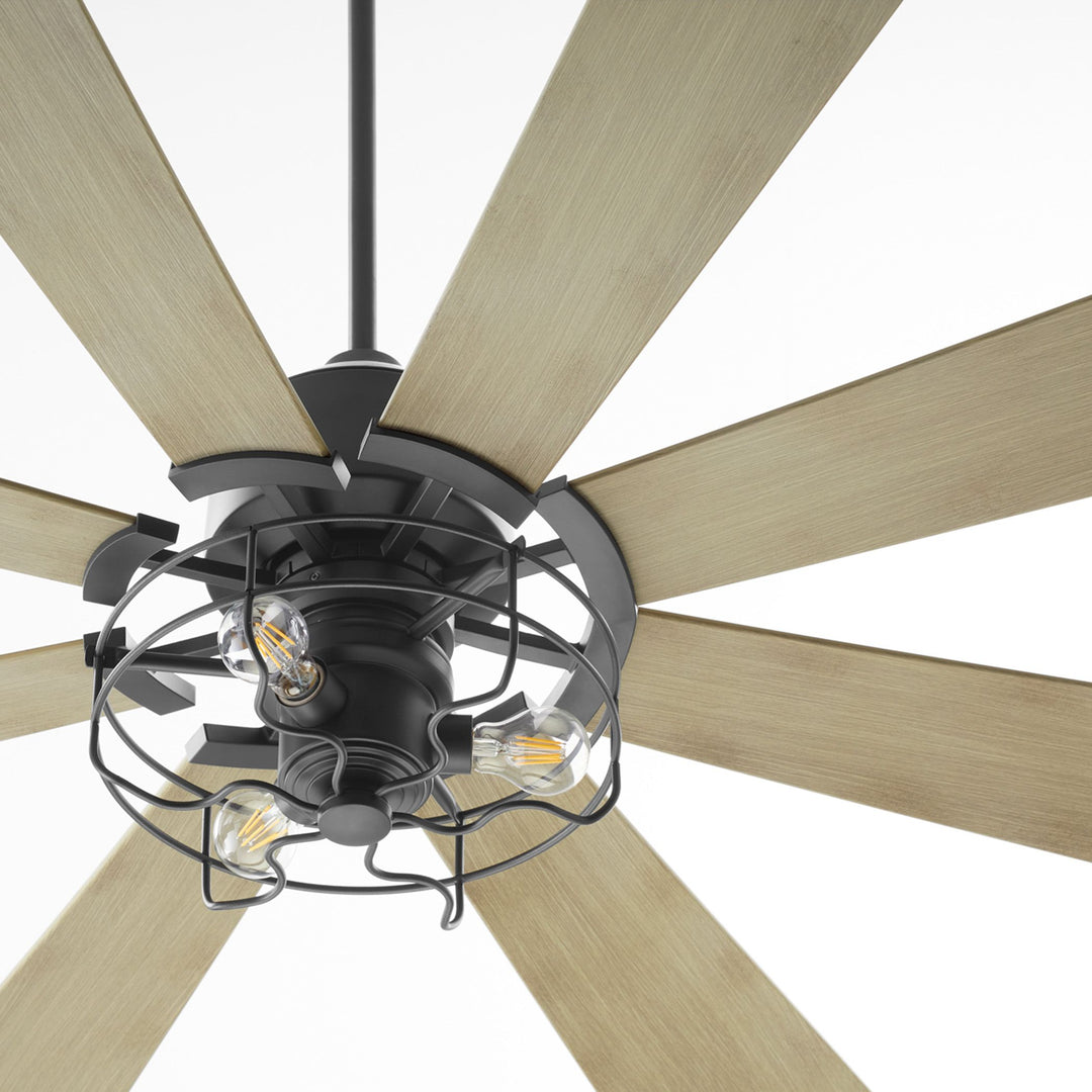 MOD 72" Damp Listed Matte Black Ceiling Fan