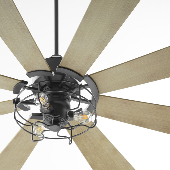 MOD 72" Damp Listed Matte Black Ceiling Fan