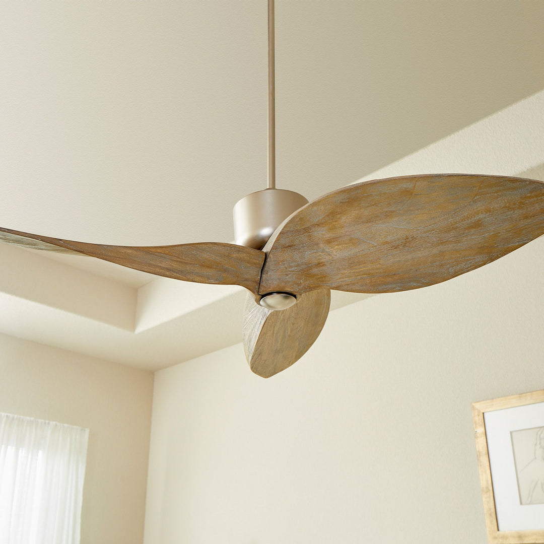 Hawkeye 52-in 3 Blade Satin Nickel Contemporary Ceiling Fan