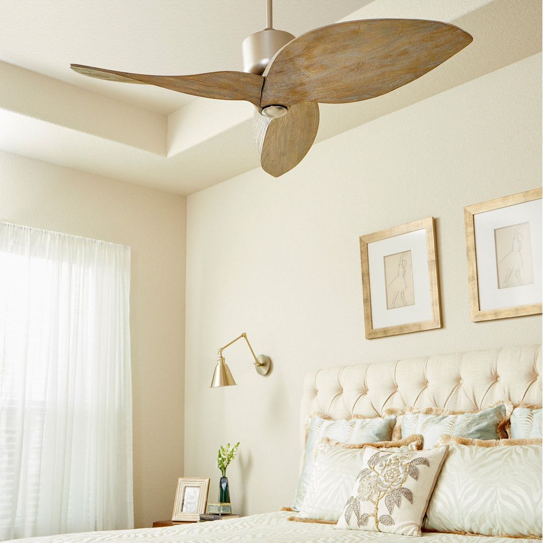 Hawkeye 52-in 3 Blade Satin Nickel Contemporary Ceiling Fan