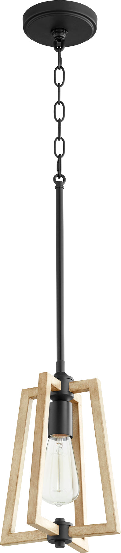 Alpine 1 Light Pendant - Textured Black
